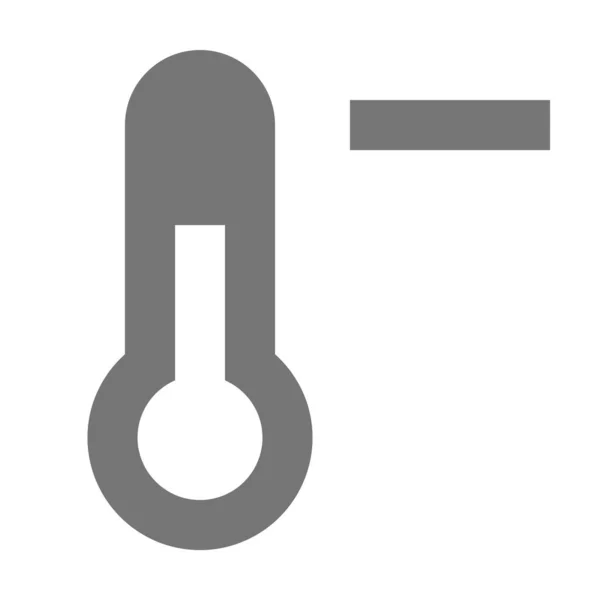 Negatieve Thermometer Solid Icon Massieve Stijl — Stockvector