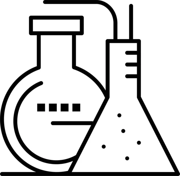 Chemikalia Energia Laboratorium Ikona Zarysie Stylu — Wektor stockowy