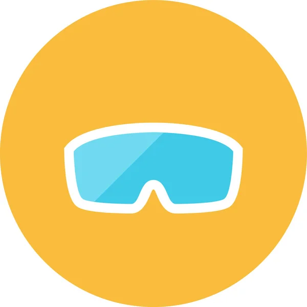 Gafas Seguridad Icono Plano Estilo Plano — Vector de stock