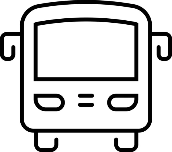 Auto Bus Metro Icono — Vector de stock