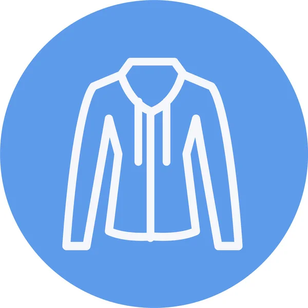 Sudadera Sudadera Con Capucha Icono Chaqueta Estilo Del Esquema — Vector de stock