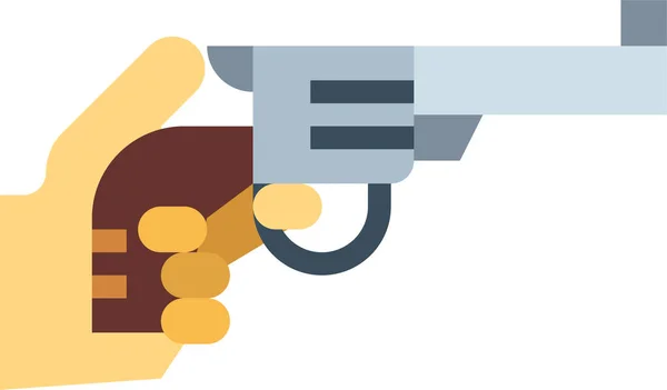 Pistol Revolver Hand Icon — Stock Vector