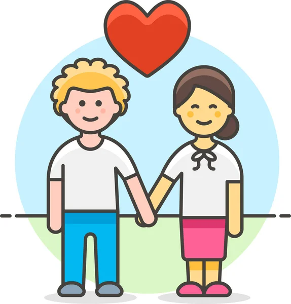 Petit Ami Couple Fiançailles Icône Dans Amour Romance Catégorie — Image vectorielle