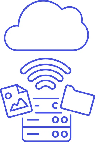 Cloud Computing Conectar Icono Categoría Infrastructure — Archivo Imágenes Vectoriales