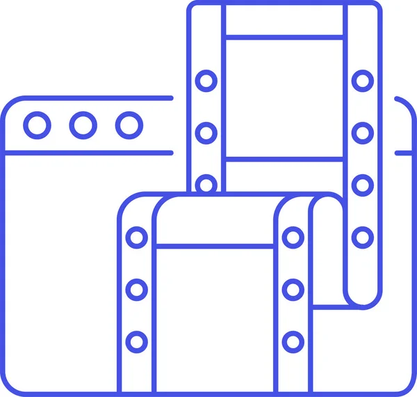电影视频类别中的应用程序切割电影图标 — 图库矢量图片