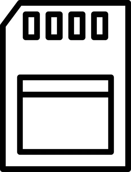 Icona Elettronica Chip Card Nella Categoria Dispositivi Elettronici Elettrodomestici — Vettoriale Stock