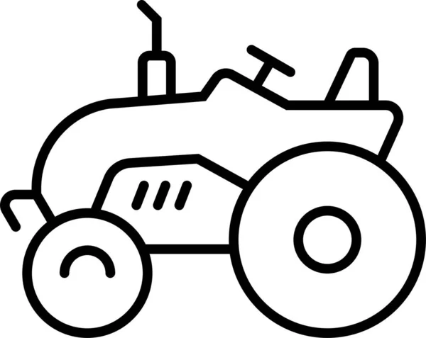 Minitraktor Ikon För Jordbruksmaskiner — Stock vektor