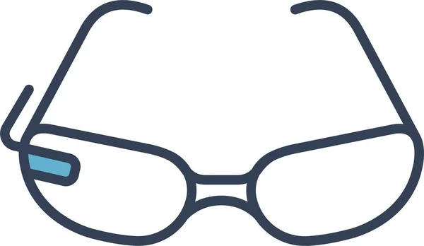 Gafas Internet Piensa Icono Estilo Esquema — Vector de stock