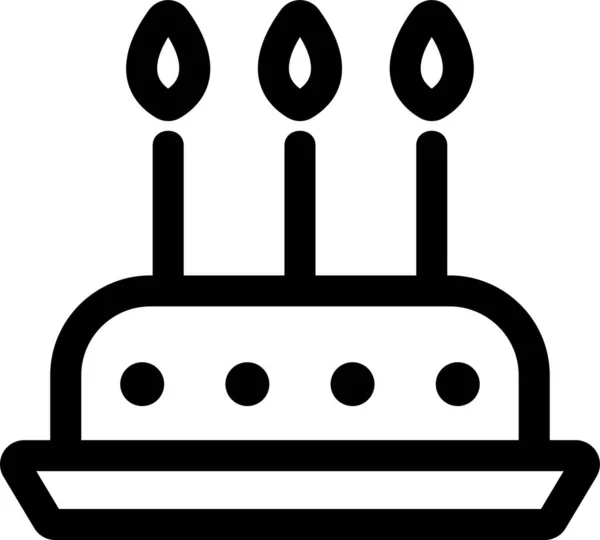Icona Celebrazione Torta Compleanno — Vettoriale Stock