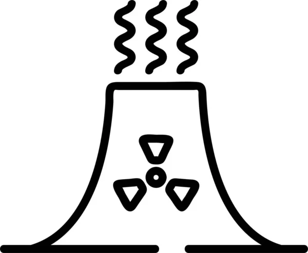 Иконка Экологической Опасности Стиле Наброска — стоковый вектор