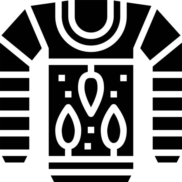 Значок Свитера Одежды Твердом Стиле — стоковый вектор