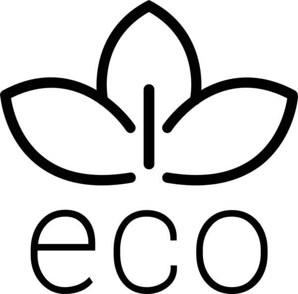 Bio Biologia Ícone Eco Estilo Esboço — Vetor de Stock