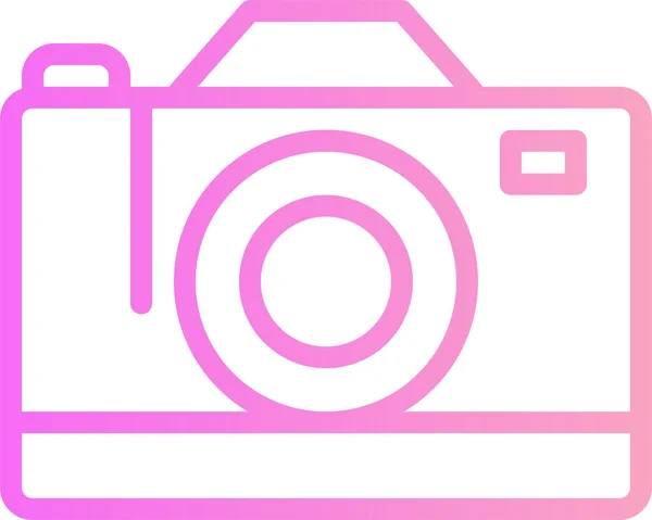 Fotografía Carmera Icono Imagen Estilo Liso — Archivo Imágenes Vectoriales