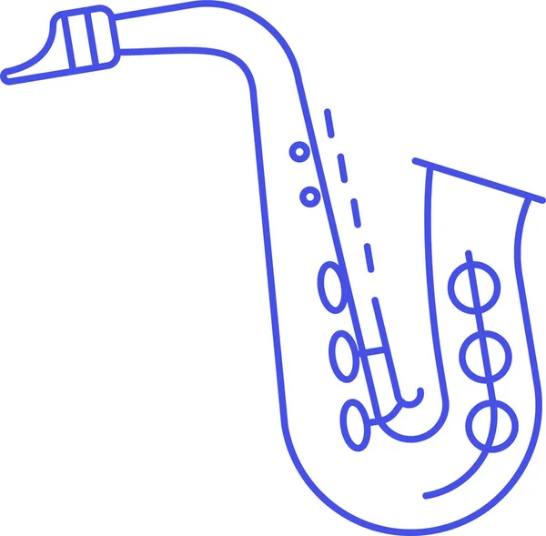 铜管乐器轮廓风格的音乐图标 — 图库矢量图片