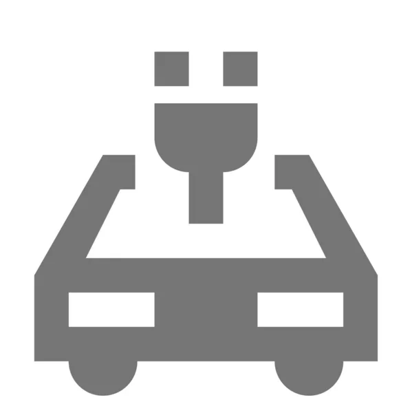 Автомобільний Електричний Іконка Вилки Суцільному Стилі — стоковий вектор