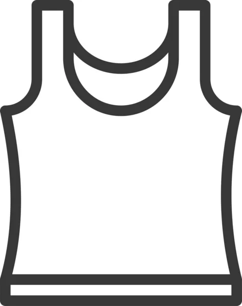 Camisole Ruhák Divat Ikon Körvonalazott Stílusban — Stock Vector