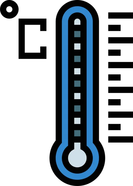 Ikona Teploměru Celsia Kategorii Počasí — Stockový vektor