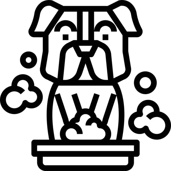 Djur Rengöring Hund Ikon — Stock vektor