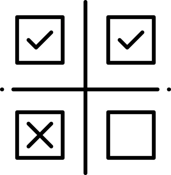 Icono Prioridades Gestión Empresarial Estilo Esquema — Archivo Imágenes Vectoriales