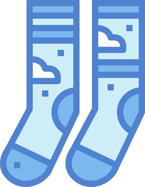 Giysi Giysisi Çorap Simgesi Ana Hatları Biçiminde — Stok Vektör