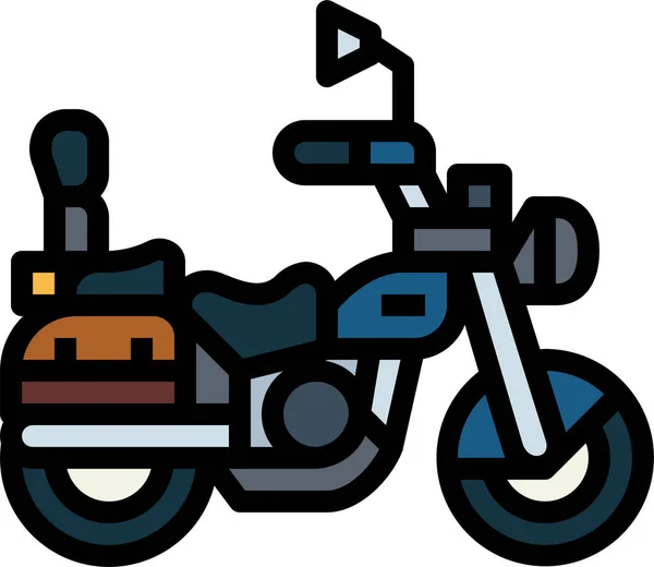 Moto Harley Icono Motocicleta — Vector de stock