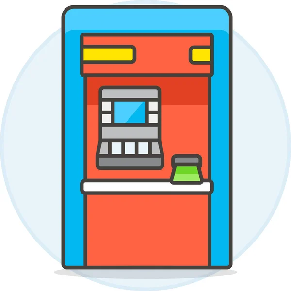 Atm Icono Depósito Automatizado Categoría Gestión Empresarial — Vector de stock