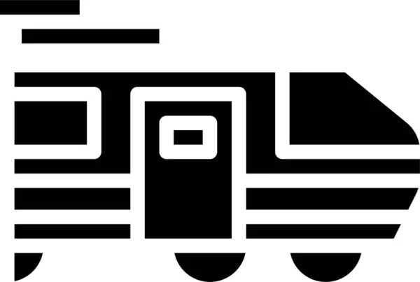 Ikona Pociągu Stacji Metra Stałym Stylu — Wektor stockowy