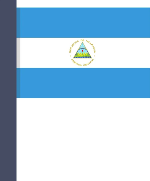 Bandeira País Ícone Nacional Estilo Plano —  Vetores de Stock