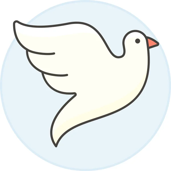 Tier Vögel Taube Symbol Tier Kategorie — Stockvektor