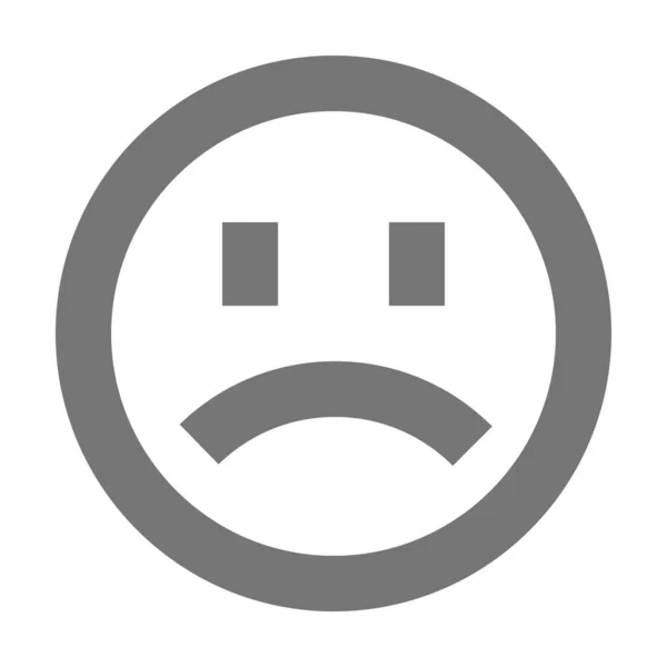 Fruncir Ceño Emoji Loco Icono Estilo Del Esquema — Archivo Imágenes Vectoriales