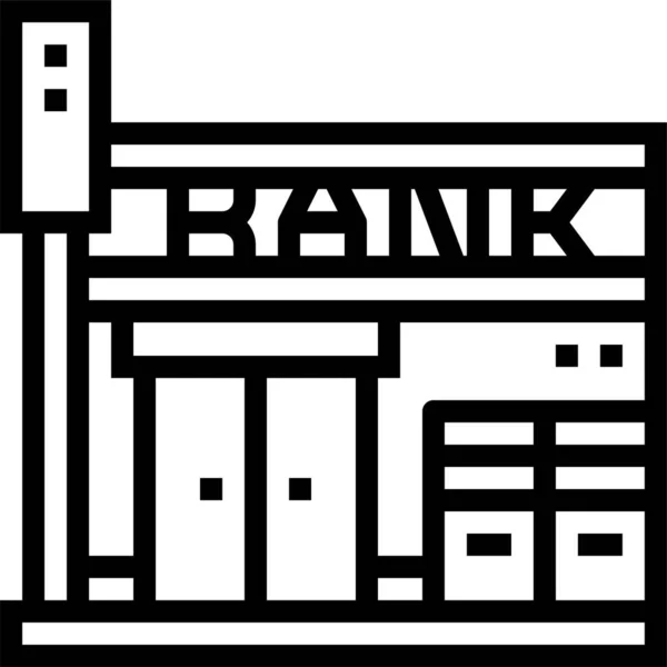Icono Financiación Edificios Bancarios Categoría Financiación Bancaria — Archivo Imágenes Vectoriales