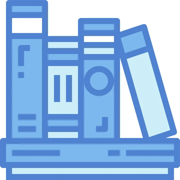 Book Bookshelf Education Icon Filled Outline Style — Stock Vector
