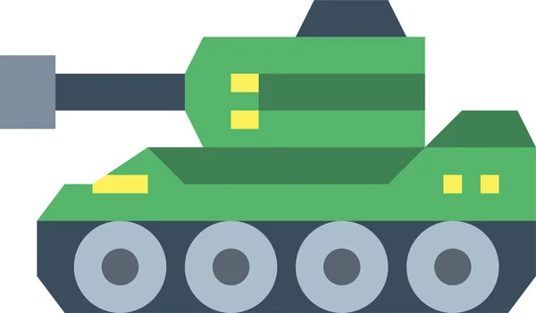 Autó Katonai Tank Ikon Katonai Háborús Kategóriában — Stock Vector