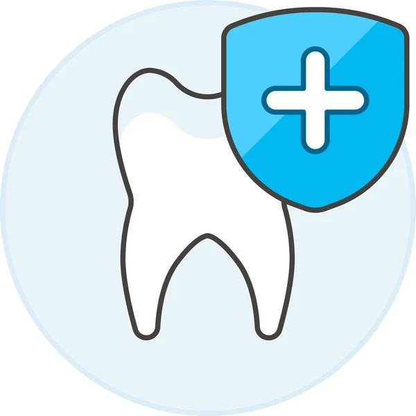 Cuidado Dental Icono Odontología Los Hospitales Categoría Sanitaria — Vector de stock