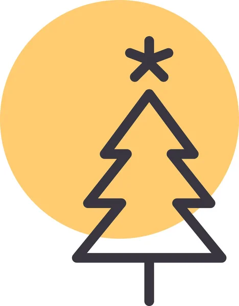 Decoración Navidad Icono Pascua Estilo Del Esquema — Vector de stock