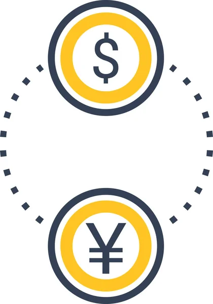 Pengar Online Betalningsikon Översikt Stil — Stock vektor