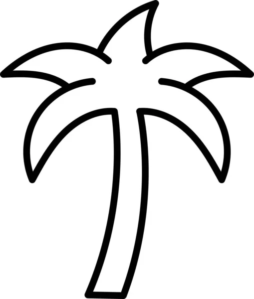 Strand Palm Ontspannen Pictogram Zomer Categorie — Stockvector