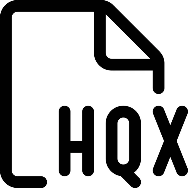 Arquivo Hqx Ícone Código Estilo Esboço — Vetor de Stock