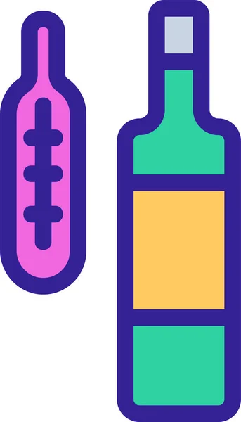 Alcool Icône Verre Classique Dans Catégorie Des Boissons Alimentaires — Image vectorielle