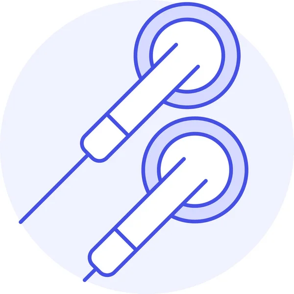 Icono Auriculares Auditivos Audio Estilo Contorno Lleno — Archivo Imágenes Vectoriales