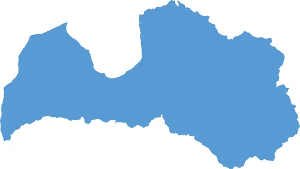 Letonya Haritası Ülke Simgesi Katı Biçimde — Stok Vektör