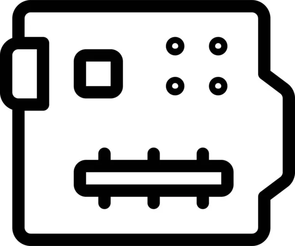 Arduino Circuit Computer Icon Outline Style — Stock Vector