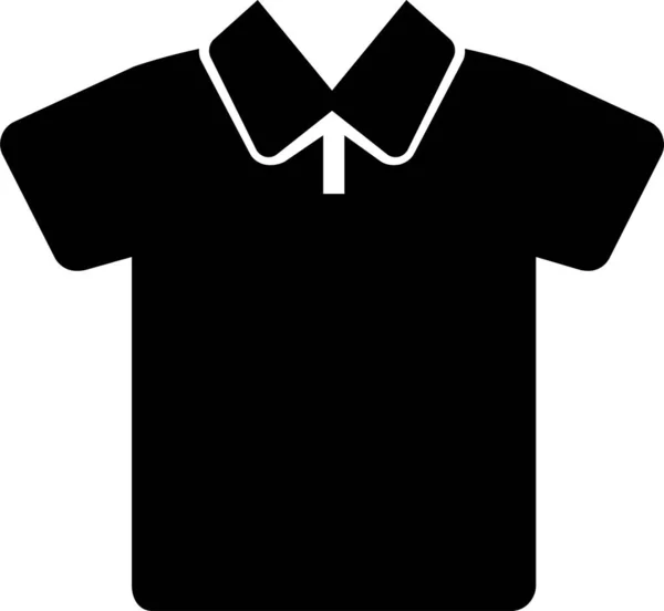 Icône Vêtements Polo Style Solide — Image vectorielle