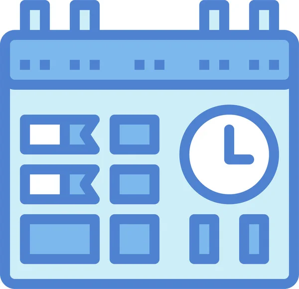 Kalender Datum Organisation Ikon Ifylld Skiss Stil — Stock vektor