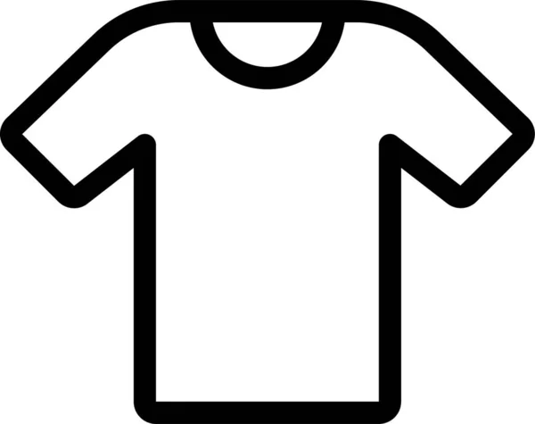 Vanlig Skjorta Tröja Ikon Kontur Stil — Stock vektor