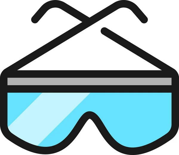 Lab Protection Glasses Icon Στυλ Γεμάτο Περίγραμμα — Διανυσματικό Αρχείο