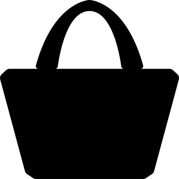 Ícone Bolsa Bolsa Bolsa Bolsa Estilo Sólido —  Vetores de Stock