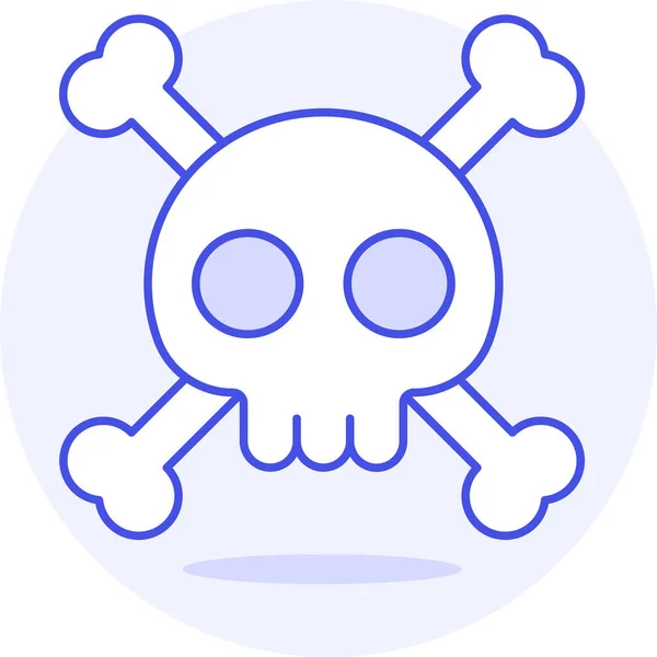 Danger Crossbone Poison Icon Law Enforcement Category — Stock Vector