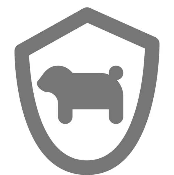 Animal Signo Perro Icono Estilo Del Esquema — Vector de stock