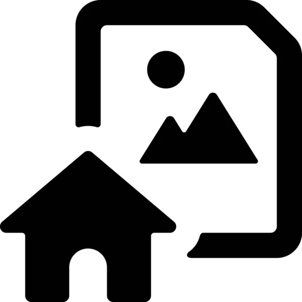 Bilddatei Home Symbol Solidem Stil — Stockvektor